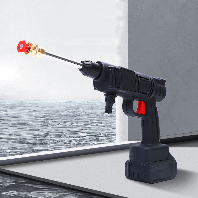  Wash Water Gun Portable Rechargeable Wireless Car Washing Machine Lithium Battery High-pressure Pump Brush Car Water Gun Automatic Cleaning For Home Car