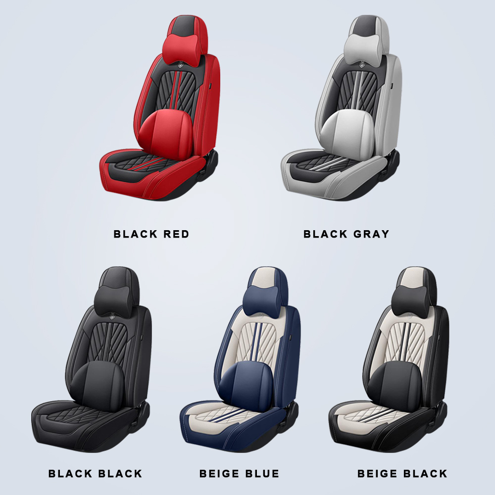 Reticular Nappa Breathable Full Set Universal Car Seat Cover 5 Seats Suitable For 4 Seasons