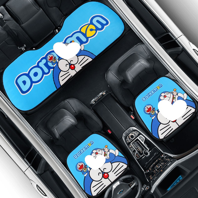 Car Seat Cover Custom Printing Velvet Car Seat Mat Cartoon Front Driver Seat Pad Mat And Rear Bench Cover Set for Child Women Man