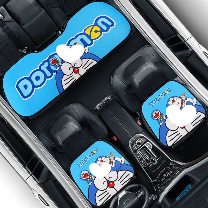 Car Seat Cover Custom Printing Velvet Car Seat Mat Cartoon Front Driver Seat Pad Mat And Rear Bench Cover Set for Child Women Man