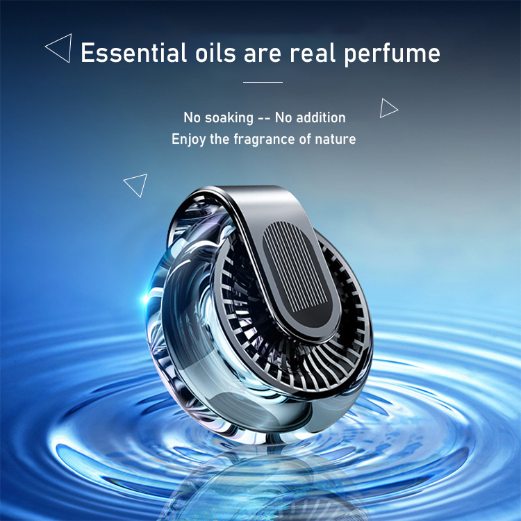 Solar Rotating Car Air Fresheners Car Diffuser with Buebell Fragrance for Car Office Home Car Aromatherapy Relieve & Refresh Car Essential Oil Diffuser Supplier