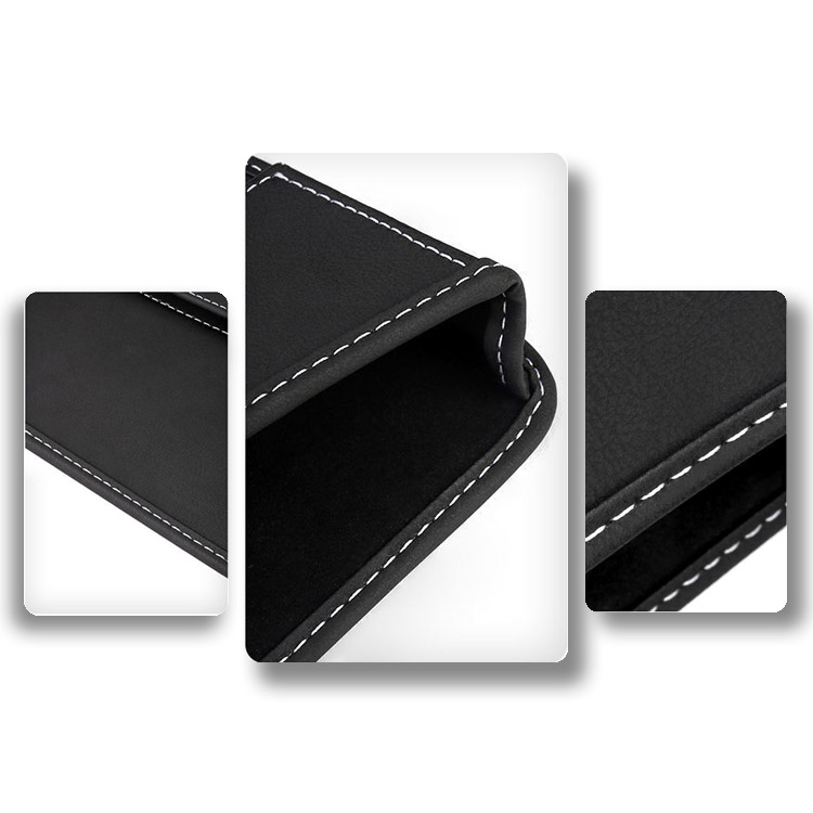 Car Seat Gap Filler Organizer Logo Printing Car Seat Gap Leak-Proof Sundry Mobile Phone Glove Box with Hole for Charging Car Storage Bag