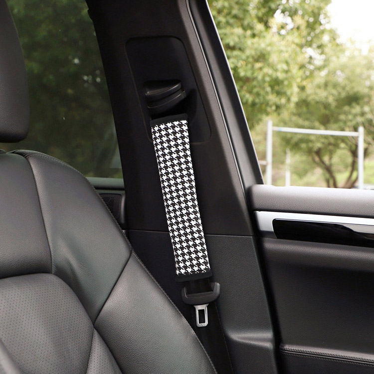  Black Cotton Comfortable Car Seat Belt Shoulder Cushion Pad Cover