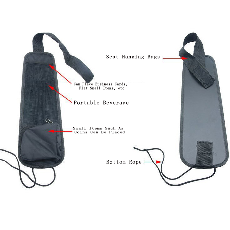 Car Seat Organizer for Cars Trucks Mini Vans And SUV Coin Holder Phone Holder Mesh Pocket Seat Side Organizer 