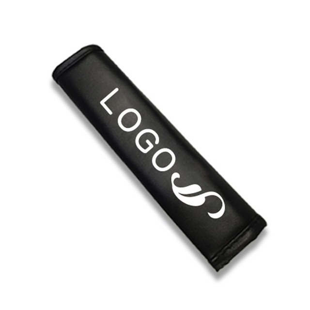 Nappa Leather Classic Customizable LOGO Velcro Installation Exquisite Edging Car Seat Belt Shoulder Protector