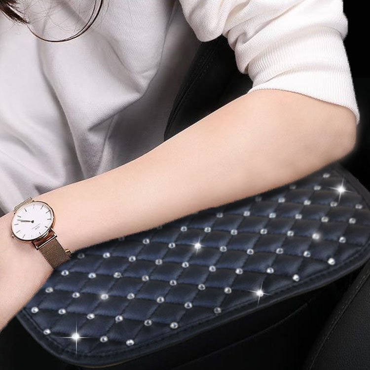  Customization Leather Car Armrest Cushion Embroidery Cover Central Pad Protective Interior Accessories
