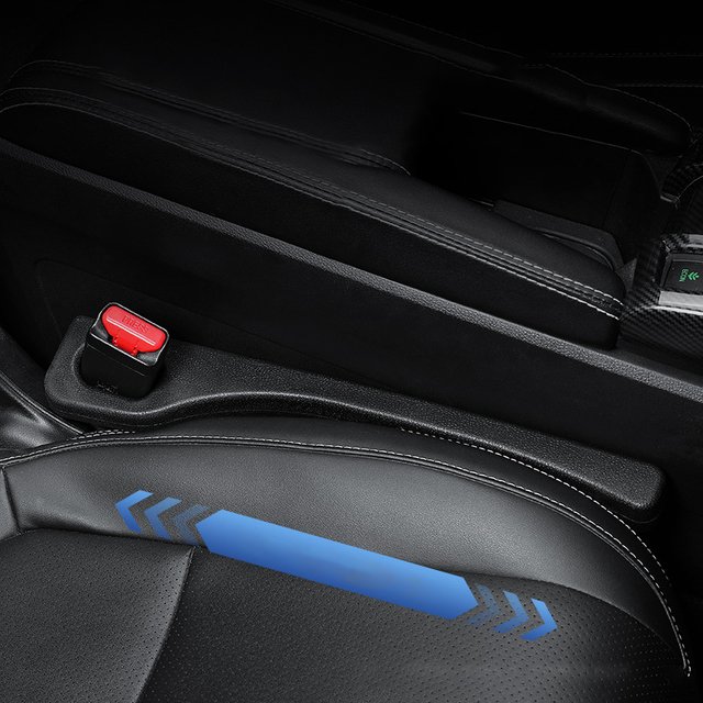 Car Seat Gap Filler Plug Strip Universal for Car, SUV and Truck, PU Leather Auto Side Seat Crevice Catcher Blocker Fill Gap Between Seat & Console to Stop Things From Dropping