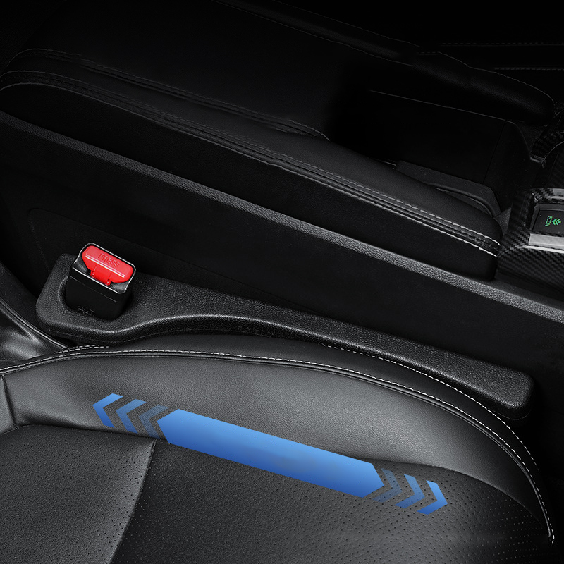 Car Seat Gap Filler Plug Strip Universal for Car, SUV and Truck, PU Leather Auto Side Seat Crevice Catcher Blocker Fill Gap Between Seat & Console to Stop Things From Dropping