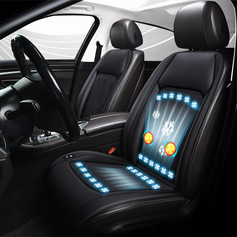 Car 12v New Summer Cool Ventilation Cushion Cooling Car Seat Cover With 12 Fans For Back Seat