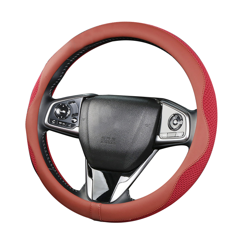  Car Steering Wheel Cover with Honeycomb Mesh Ice Wire Breathable Design for Women Men Sweat Absorption Car Accessories Fit for Summer