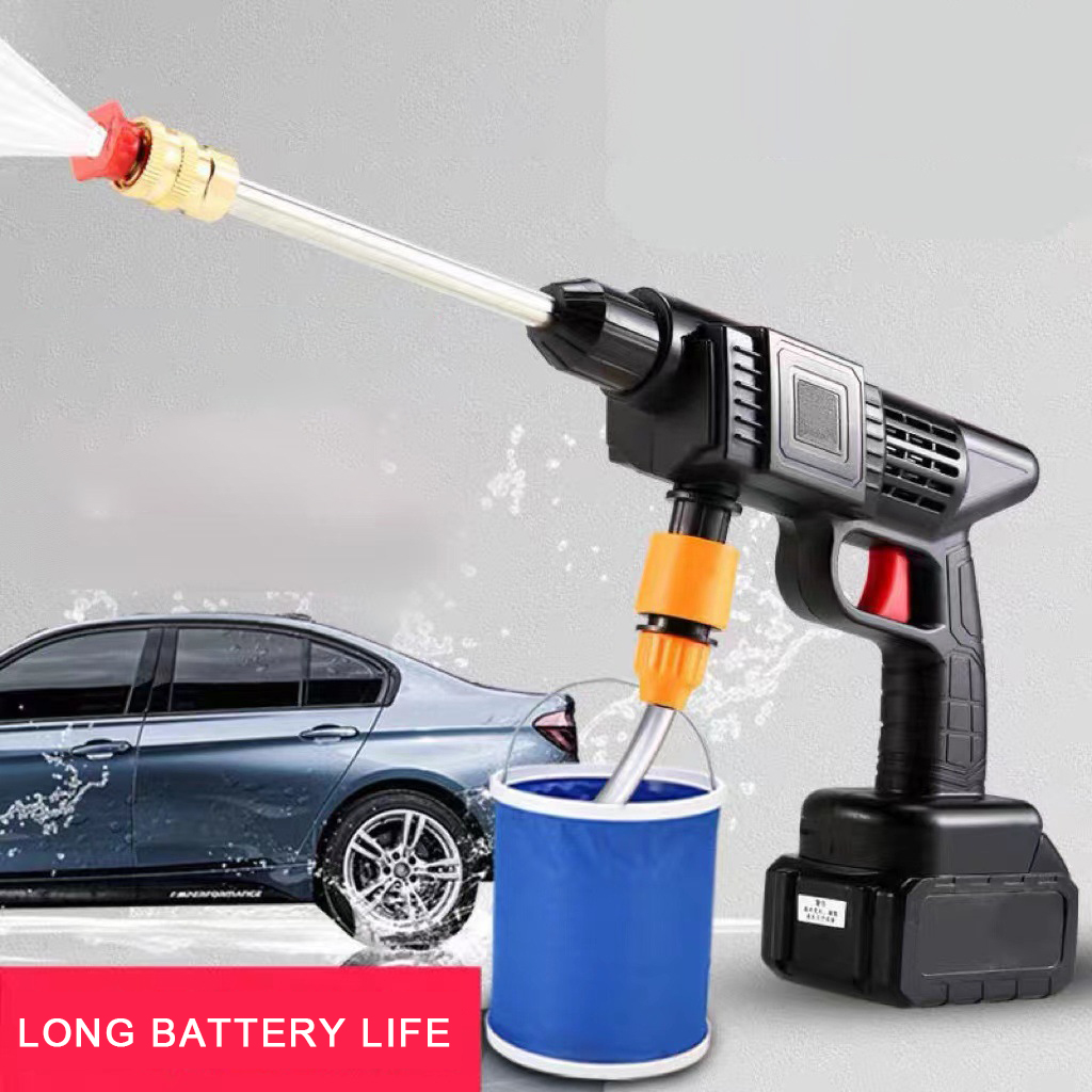 Wireless High-pressure Water Gun Car Wash Household Portable Spray Gun Charging High-power Lithium Battery Cleaning Machine