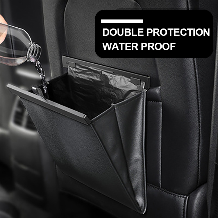 Car Trash Bag Foldable Large-Capacity Rear Seat Car Bin Waterproof Storage Hanging Garbage Bag