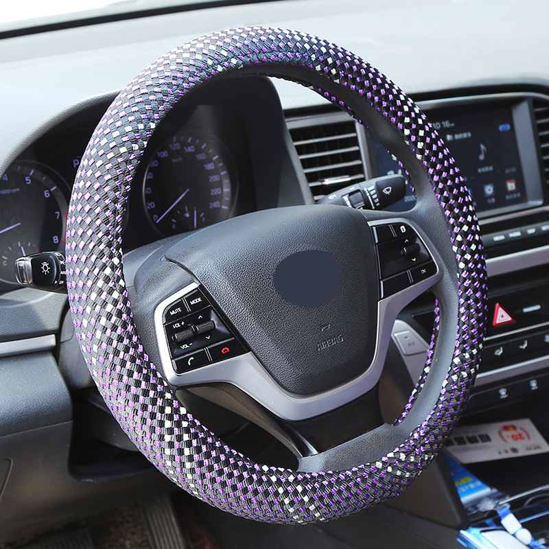Car Steering Wheel Cover Universal Ice Silk Auto Steering Wheel Covers Sweat-absorbing Anti-slip Breathable Steering Wheel Protective Cover