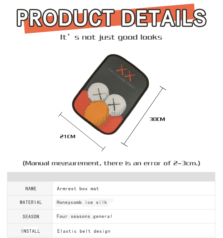 02 Auto Cartoon Armrests Center Console Cushion