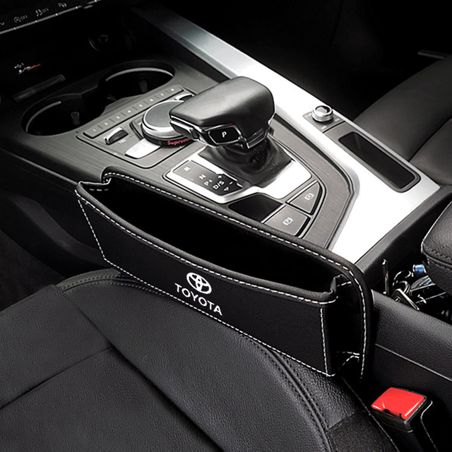 Car Seat Gap Filler Organizer Logo Printing Car Seat Gap Leak-Proof Sundry Mobile Phone Glove Box with Hole for Charging Car Storage Bag