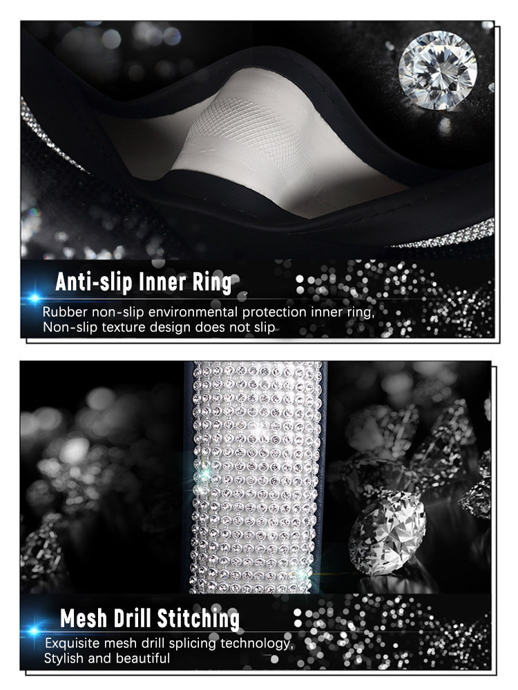 04 Crystal Rhinestones car steering wheel cover
