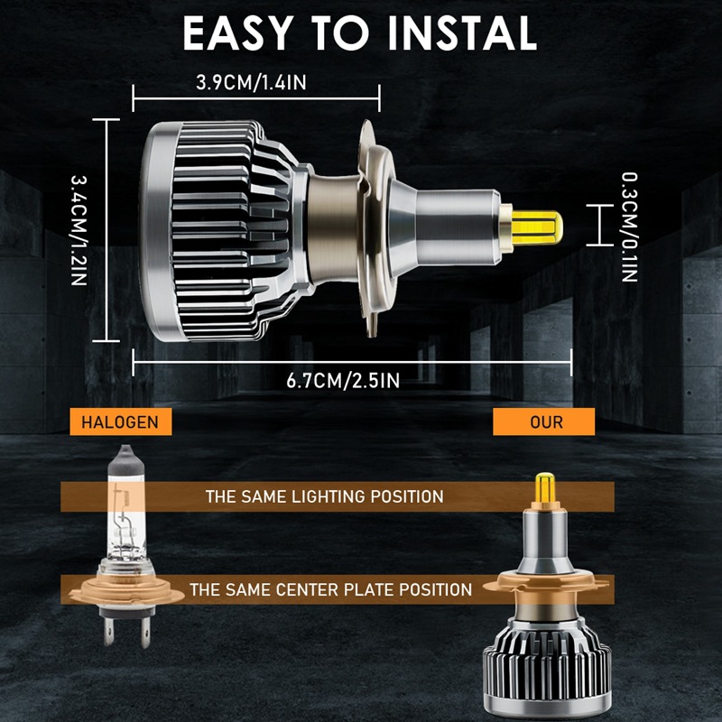  360 Degree Car Headlamp H1/H4 LED Bulbs, Automobile Lamp Modification H7/H11 Car LED Headlights 