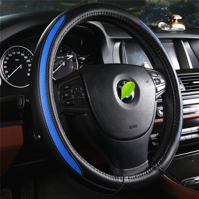 Car Steering Wheel Cover,38 40 42 45 47 50CM Black Universal Microfiber Leather Auto Steering Wheel Covers Breathable Anti-Slip Odorless Steering Wheels Accessories for Men Women