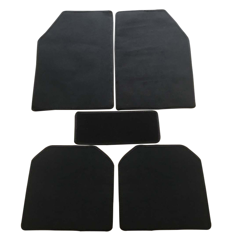 Suede Car Interior Floor Mats– 3-Piece Velvet & Linen Mats Black Interior Floor Mats Universal Fit Weather Protection For Car