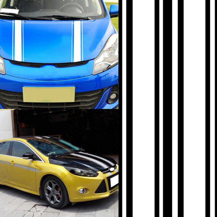 Car Cover Stickers Modified Racing Stripe Vinyl Body Stickers Pull Universal Machine Cover Stickers