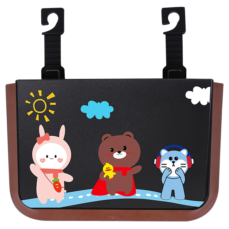 Car Trash Can Hanging Folding Storage Bucket Car Interior Accessories Cartoon Multi-Function Car Umbrella Storage Bag