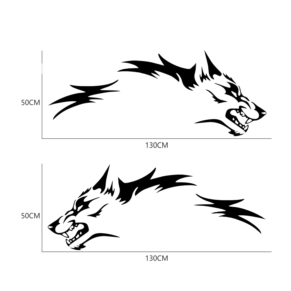Wolf Totem Car Stickers Personality Decorative Racing Car Truck Rear Wheel Decal Door Stickers