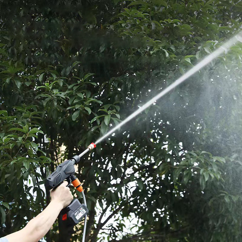 Wireless High-pressure Water Gun Car Wash Household Portable Spray Gun Charging High-power Lithium Battery Cleaning Machine