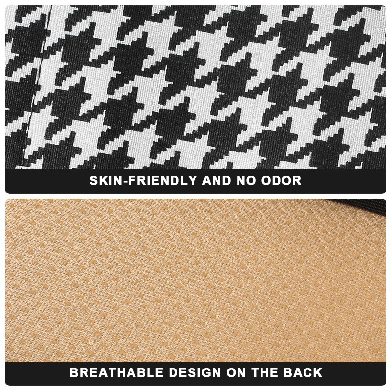 Houndstooth Auto Center Console Cover Pad Fit for SUV/Motor/Car, Comfort Elbow Pad Universal Car Armrest Seat Box Cover, Cotton Cloth Auto Armrest Cover