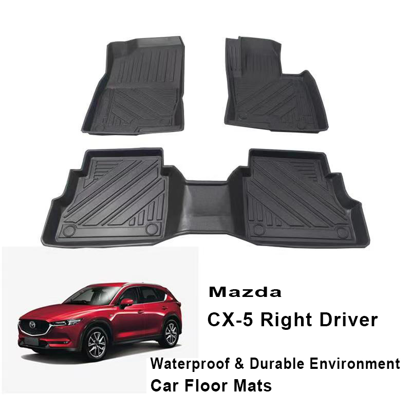 Car Floor Mats Fit for 2018+ Mazda CX-5, Right Driver Specialties Waterproof & Environment Floor Mats 