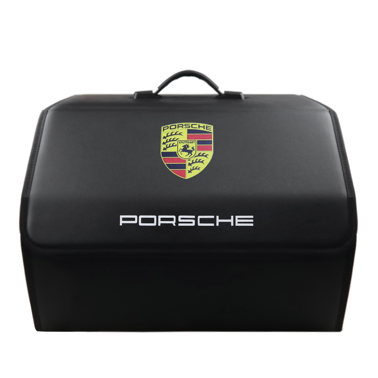 Classic Customization PVC Leather With Handle with Magic Velcro Close Thermal Transfer Car Logo Trunk Storage Organizer Box