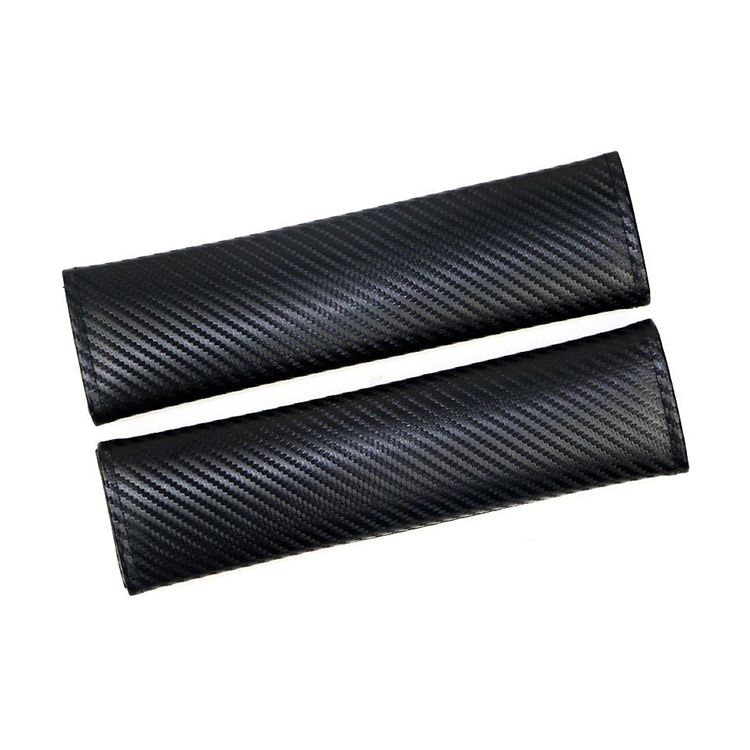 Classic Embroidered Car Logo Auto Seat Belt Covers Carbon Fiber Soft And Durable Car Seat Belt Shoulder Cover
