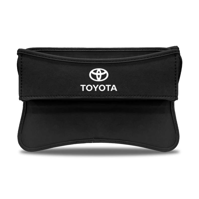 Car Seat Gap Filler Soft Skin Leather Storage Bag with Hole for Charging Portable Car Dirt Resistant Storage Bag Customized Car Logo Car Seat Organizer