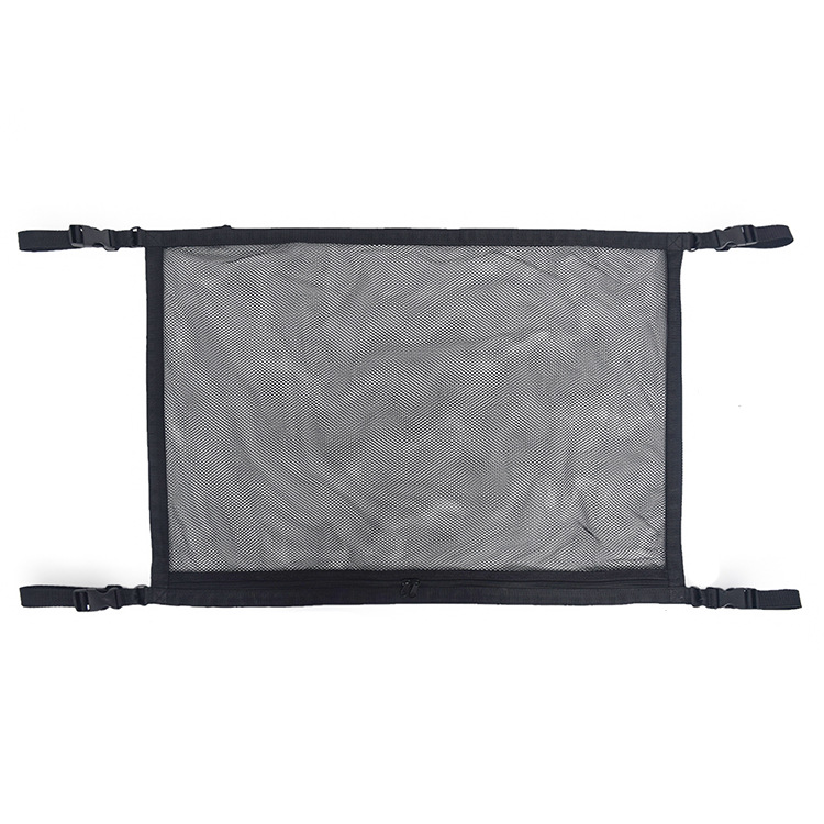 Car Ceiling Storage Net 31''*21'' Car Roof Interior Sundries Mesh Cargo Net Adjustable Long Trip Organizers Storage Net for Most Car Mesh Ceiling Storage Nets with Zipper Car Roof Cargo Net Pocket