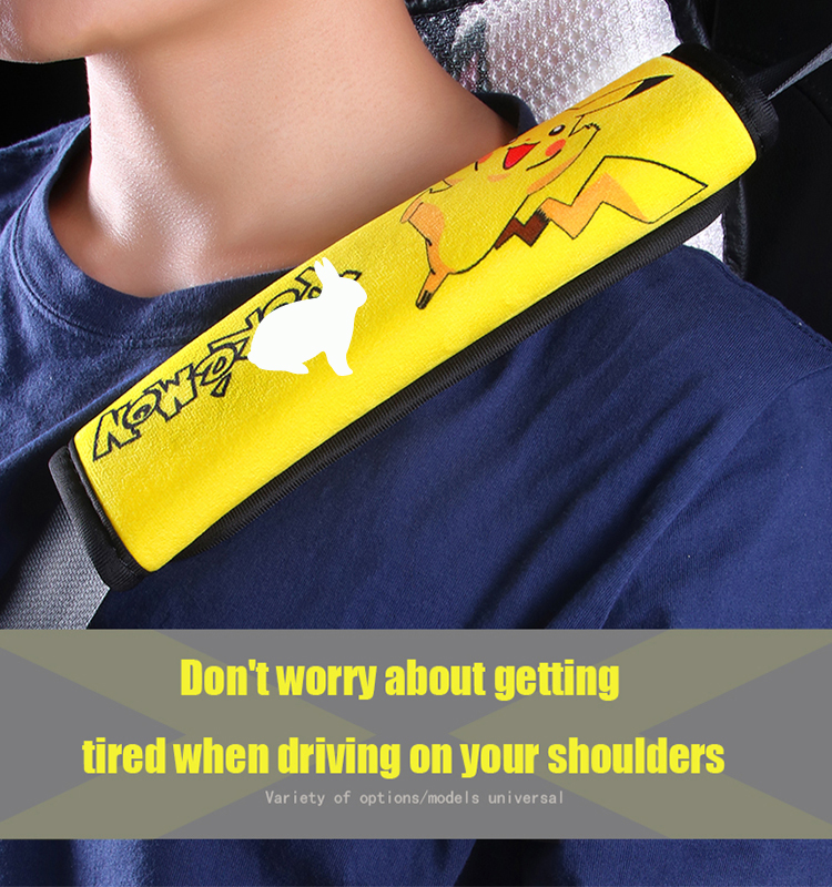 01 Soft Short Plush seat Belt Pad Shoulder Cover