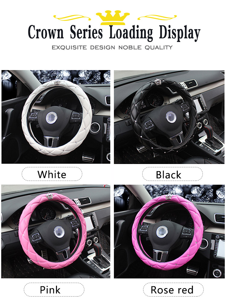 05 Diamond Leather Bling Steering Wheel Cover