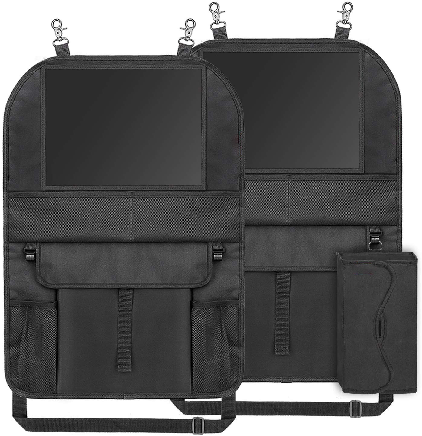 Customized Car Foldable Hanging Storage Bag Car Kick-resistant Oxford Organizer with 6 Storage Holders Car Backseat Organizer