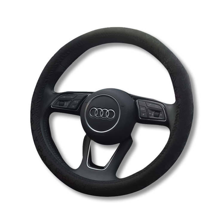  Lovely Four Seasons General Cotton And Linen Fabric And Non-slip High Grade Car Steering Wheel Cover with Embroidery Pattern