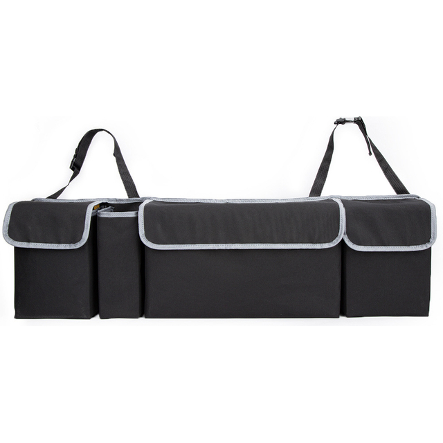 Foldable Car Backseat Trunk Organizer Amazon Best Seller 600D Oxford Fabric Hanging Storage Bag with 4 Pockets Car Multi-function Organizer