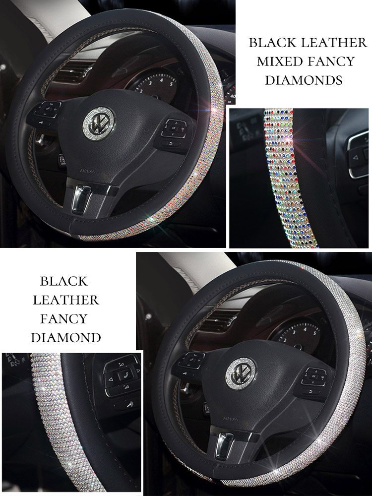 07 Crystal Rhinestones car steering wheel cover