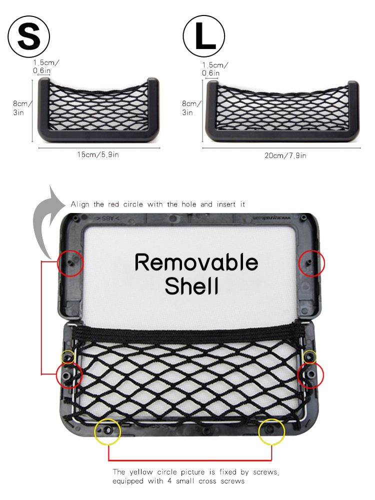 02 Car Storage Organizer for Wallet Bag