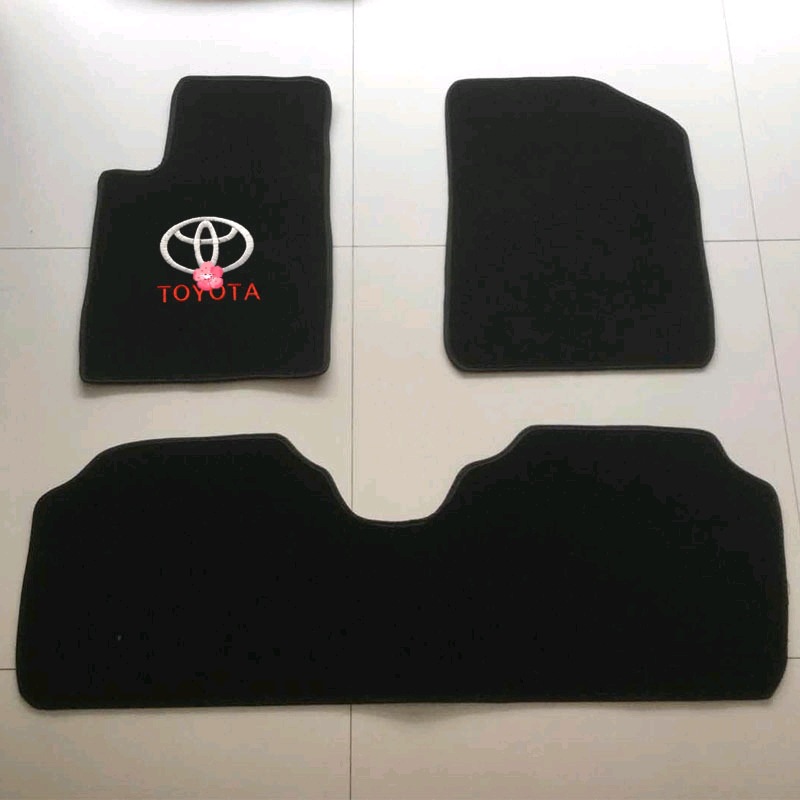 Suede Car Interior Floor Mats– 3-Piece Velvet & Linen Mats Black Interior Floor Mats Universal Fit Weather Protection For Car