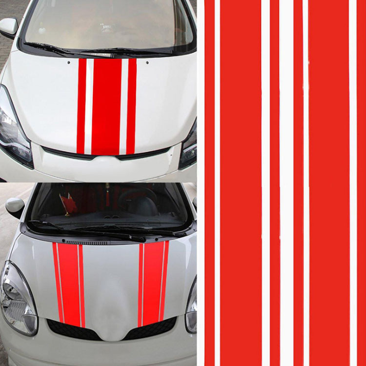 Car Cover Stickers Modified Racing Stripe Vinyl Body Stickers Pull Universal Machine Cover Stickers