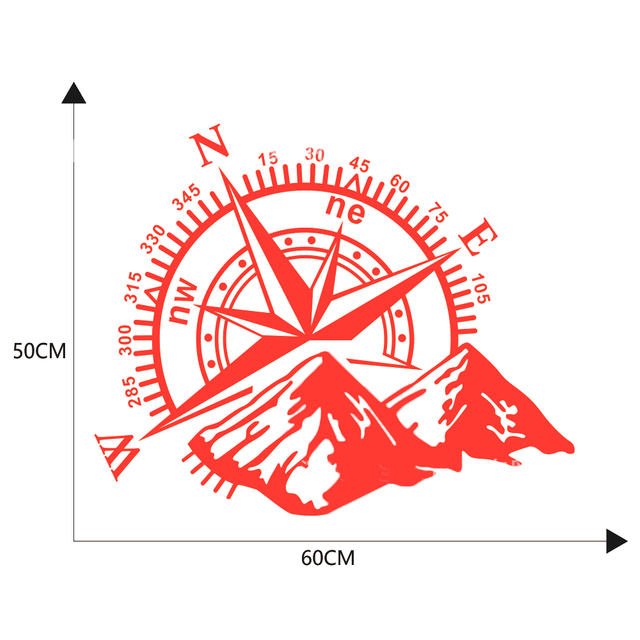 Car Compass Totem Sticker Decals Hood Car Stickers Hood Body Decals Pull Flowers Universal