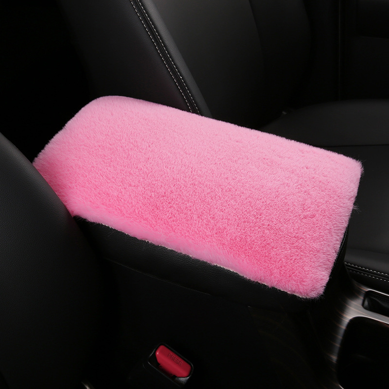 Rabbit Plush Car Handrail Padding Interior Central Handrail Box Set for Women，Children