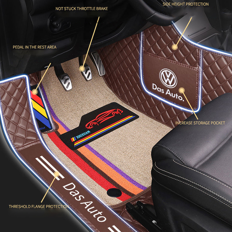 2021 TPE XPE Car Mat Protector Volkswagen/LAVIDA/PASSAT/Santana/T-Cross/ Gran Lavida/Lamando/Tiguan/Volkswagen/Polo Full Surround Car Floor Mat Double Layer