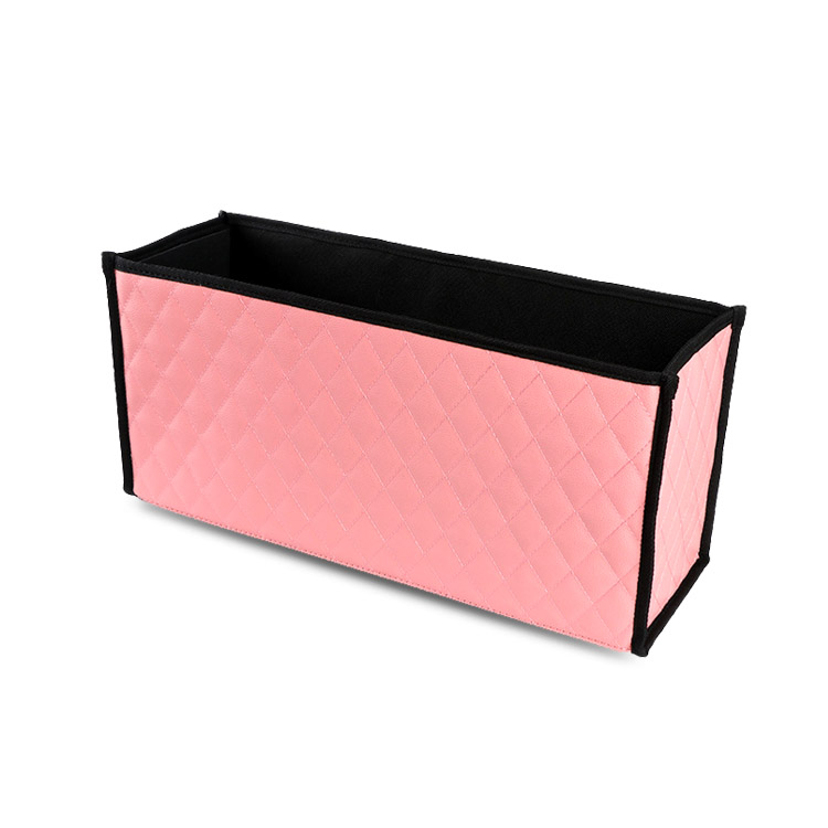 PVC Leather Car Organizer Boxes with Plastic Handle with Magic Velcro Close Car Trunk Storage Organizer Embroidery Car Trunk Organizer For SGMW NINI