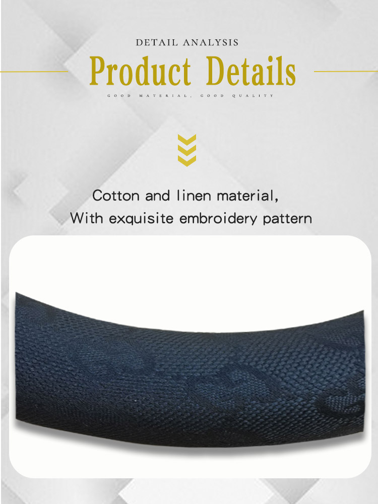 04 Embroidery Pattern Car Steering Wheel Cover