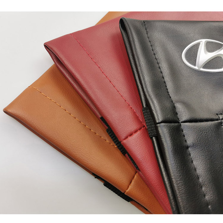  Car Tissue Holder Napkin Holder Nappa Leather Hanging Car Visor Tissue Holder Vehicle Tissue Holder for Backseat Hanging Organizer