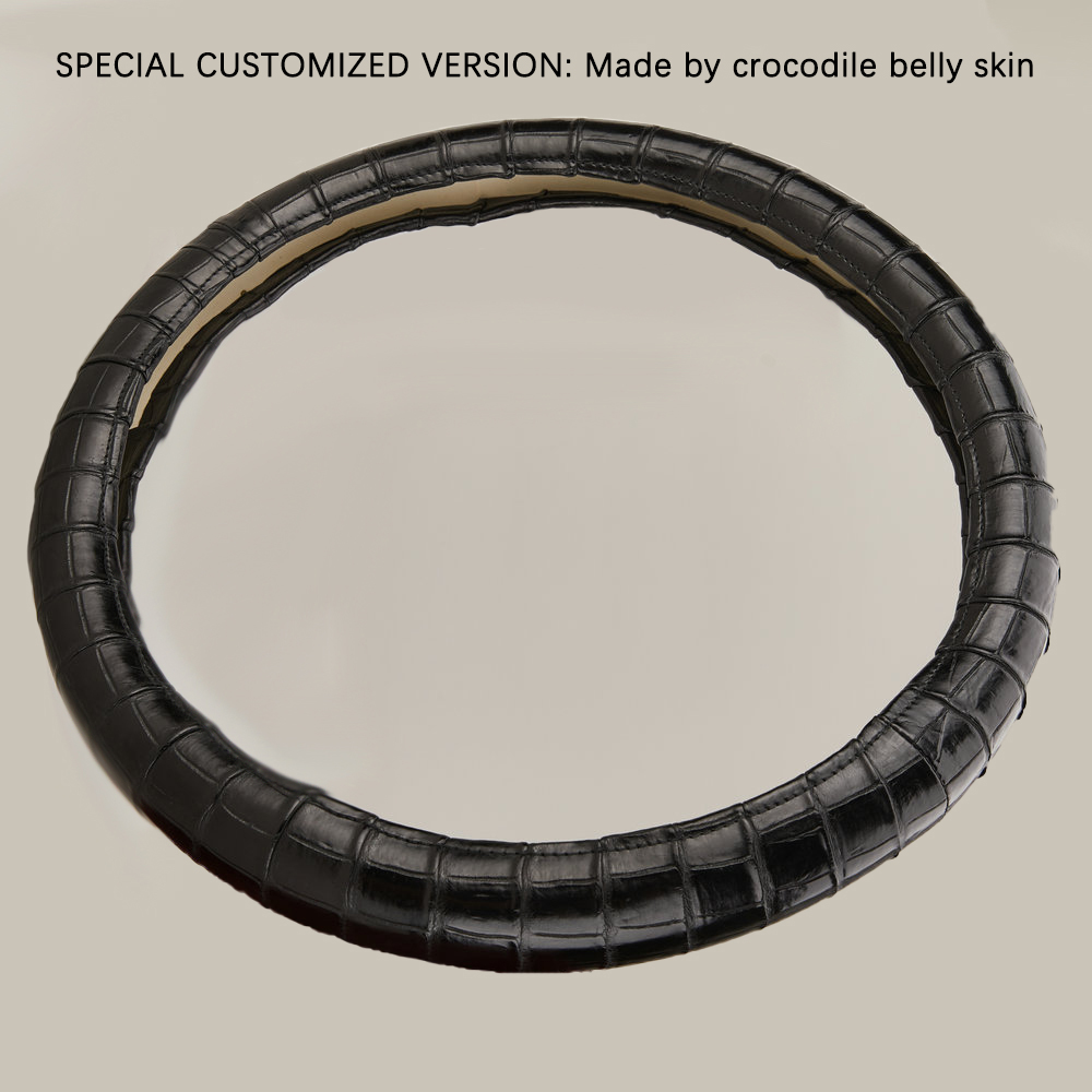 07 Customized Real Crocodile Leather Car Steering Wheel