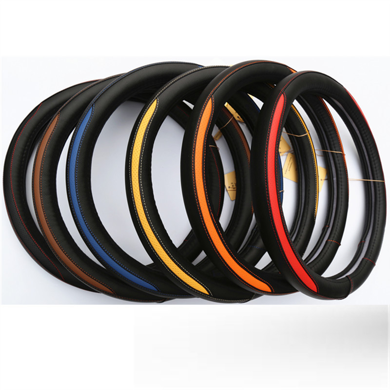 Car Steering Wheel Cover,38 40 42 45 47 50CM Black Universal Microfiber Leather Auto Steering Wheel Covers Breathable Anti-Slip Odorless Steering Wheels Accessories for Men Women